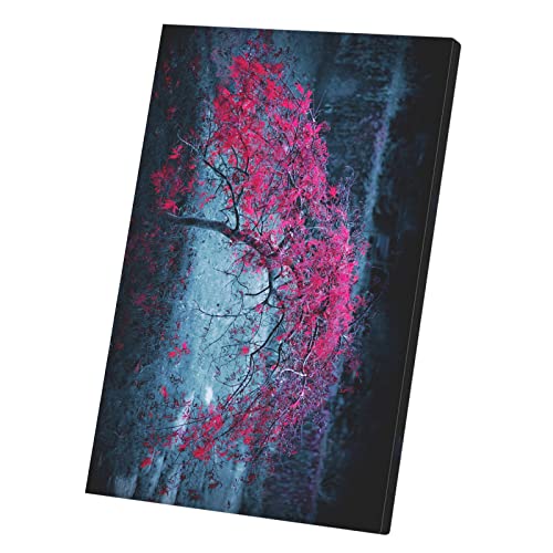Tableau nature arbre pourpre pour réveiller un mur blanc triste