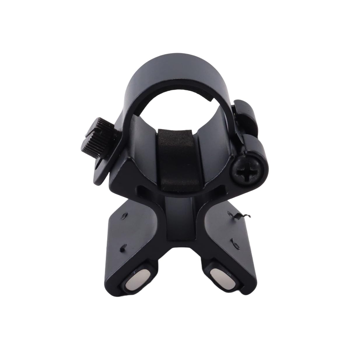 Qury Support de lampe de poche magnétique à dégagement rapide, support en fer magnétique extérieur, pour support de lampe de poche de 24 mm à 27 mm de diamètre