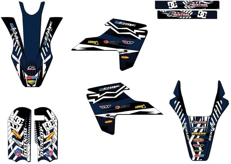 2018-2023 Mini TC 50 Mayhem Blue Senge Graphics Base Kit Compatible with Husqvarna