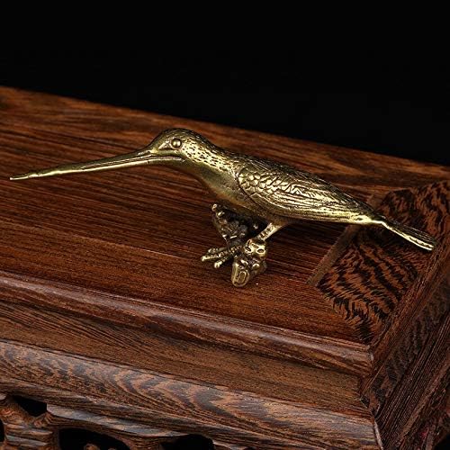Mini Copper Pure Copper Kingfisher Statue Desk Decoration Ornament Antique Woodpecker Bird Miniature Figurines Incense Stick Holder Tea Pet -