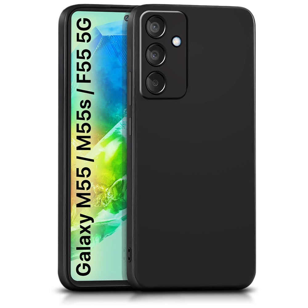 WOW IMAGINE Back Cover for Samsung Galaxy M55 5G | M55s 5G | F55 5G | Ultra Slim Soft Rubberised Case | Inner Velvet Fabric Lining | Matte Silicone Flexible Mobile Case | Camera Protection - Black (B0CZHZL8BV) Amazon Price History, Amazon Price Tracker