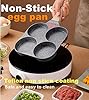 HUPECHAM 4-Cup Egg Pan Nonstick, and Granite Egg Frying Pan, Versatile Breakfast Skillet for Eggs, Pancakes, Plett, Crepes, Compatible with Gas Stove and Induction Cooktop #4