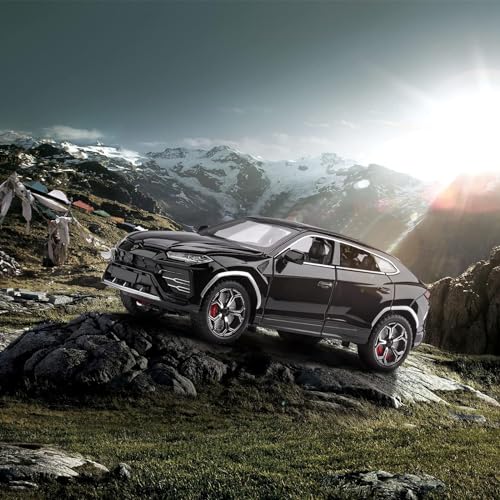 Image of Toy Cars for Boys Lambo Urus Car Toys for 3 4 5 6 7 8 Year Old Boy Metal Cars for Kids Diecast Model Cars with Light and Sound Birthday Gifts (Black)