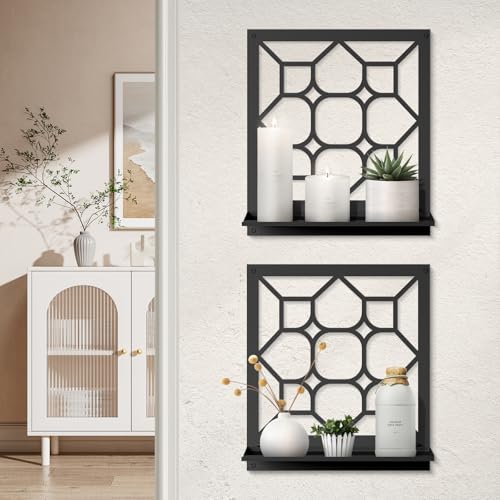 Classical Candle Wall Sconce, Black Bathroom Wall Decor, Farmhouse Wall