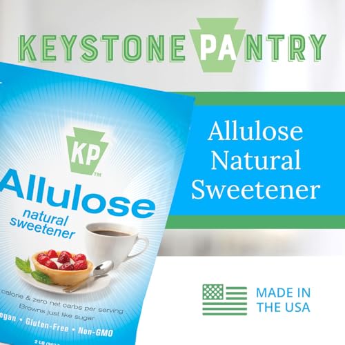 Image of Allulose Sweetener 2lb, Keto Sugar Substitute, Zero Calorie Non-GMO Vegan | Keystone Pantry. Gluten, Soy & Sugar-Alcohol Free. Measures like sugar. Keto, diabetic & coffee friendly.
