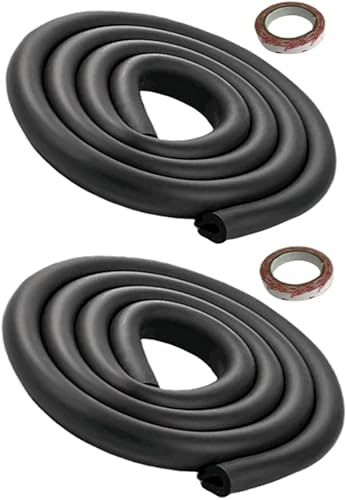 Protectores de esquina de mesa negros en forma de U, tira de amortiguación de 78.74 pulgadas, tira anticolisión, protectores gruesos de borde de