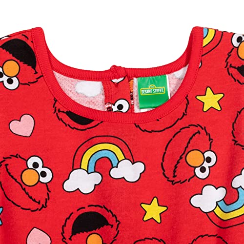 Sesame Street Elmo Baby Girls French Terry Ruffle Romper Red 24 Months #TOP5