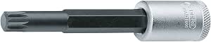 Gedore 1449850 Screwdriver Bit Socket 1/2 Inch Drive, Long RIBE M6...
