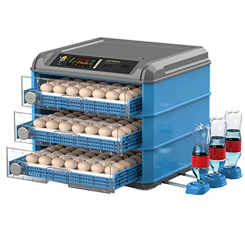 Incubadora de huevos completamente automática para 128-500 huevos con pantalla LED, girador de huevos y control de temperatura para pollos, patos, gansos y codornices (300)