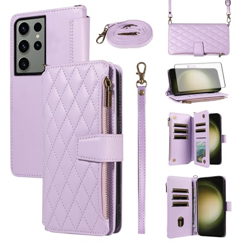 Étui Samsung S23 Ultra 5G portefeuille fermeture éclair protection antichoc