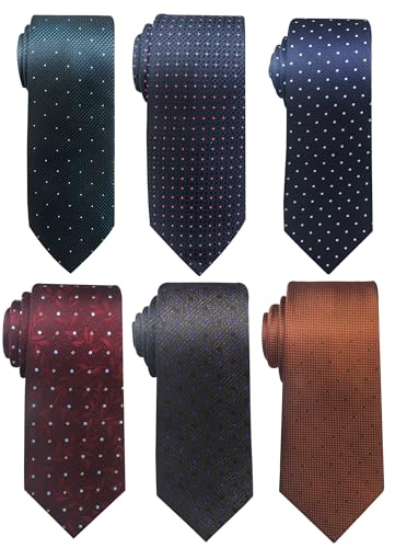 Image of Passabin Tie For Men Necktie Woven Jacquard Neck Ties Set 6 PCS