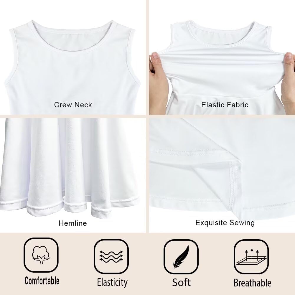 A-Line Flowy Dress for Girls Summer Outfits Sleeveless Dresses Casual Sundress - Image 6