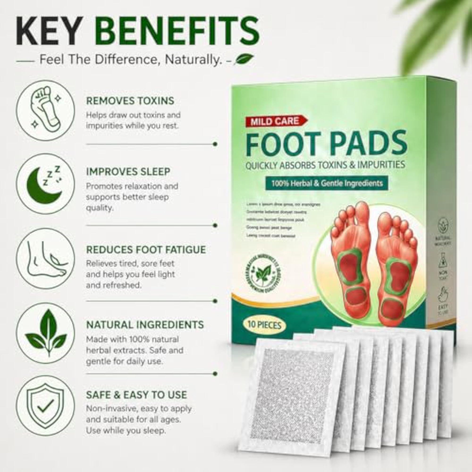Detox Foot Patch with Ginger & Bamboo Vinegar