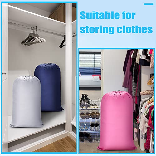 6 Pcs 43 X 55 Inch Extra Large Laundry Bag Washable Travel Laundry Bags With Drawstring Lock Closure Heavy Duty Bags For Dirty Clothes Camping Tent Blankets Yarn Fabric Storage, Assorted Colors #TOP4