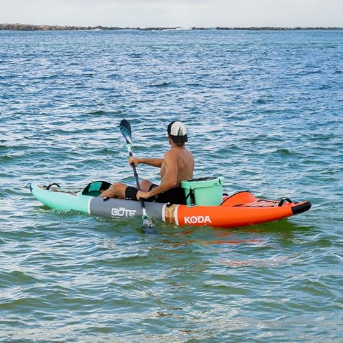 Image of BOTE Koda Aero Inflatable Kayak Packable for Single Rider Adults Kids Family Friendly Blow Up Fishing MAGNEPod Compatible, Multiple Sizes