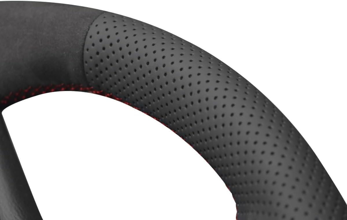 MEWANT Car Steering Wheel Covers for Infiniti Q50 Q60 QX50 QX55 Hand-Stitched Car Steering Wrap