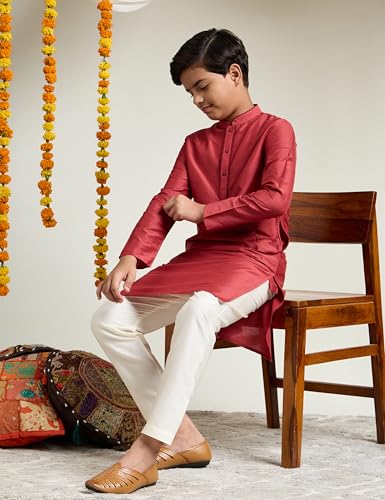 Image of Amazon Brand - Symbol Boy's Festive Rayon Kurta Pajama Set