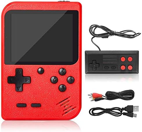 Console di Giochi Portatile, Retro Game Console 3.0 Pollice 500 Classic Giochi ,TV Output Videogioco Portatile per Genitori dei Bambini Amici Supporta la modalità a due giocatori Rosso