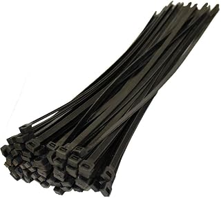 Webshoppers Teeth Grip Nylon Self Locking Cable Ties, Black (200 mm x 3.6 mm, 8 inch, Pack of 100) - Heavy Duty Strong Zip... Price In India