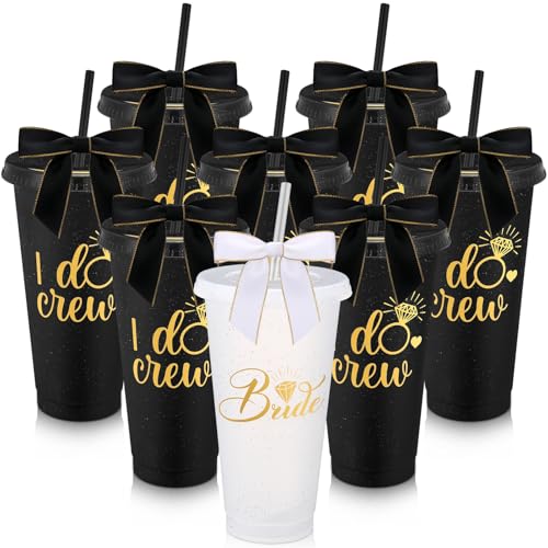 8-Pc Bridesmaid Tumblers with Bow Lids