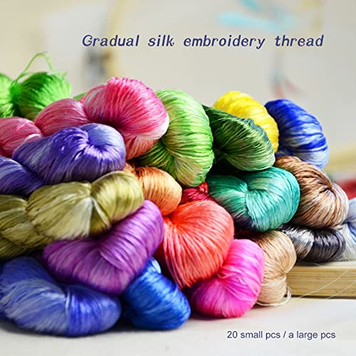 Fil à Broder Soie Naturelle 400 M - Pour Crochet, Tricot, Broderie - Soie Douce Et Légère - Projets Dentelle, Châles, Accessoires