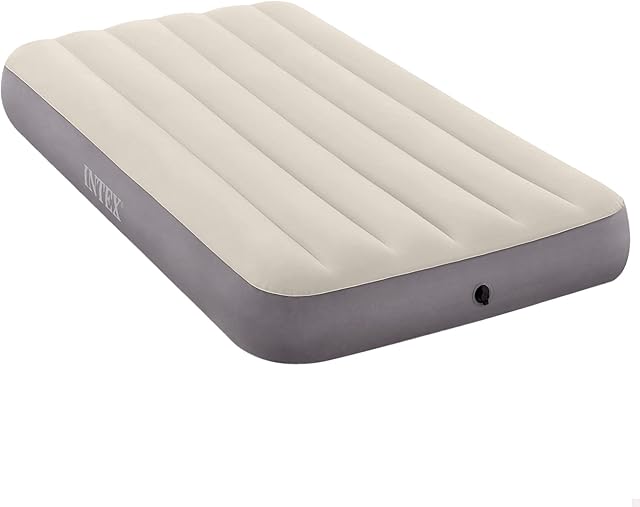 Intex Dura-Beam Series Single High Airbed, Taupe/Grey, One Size