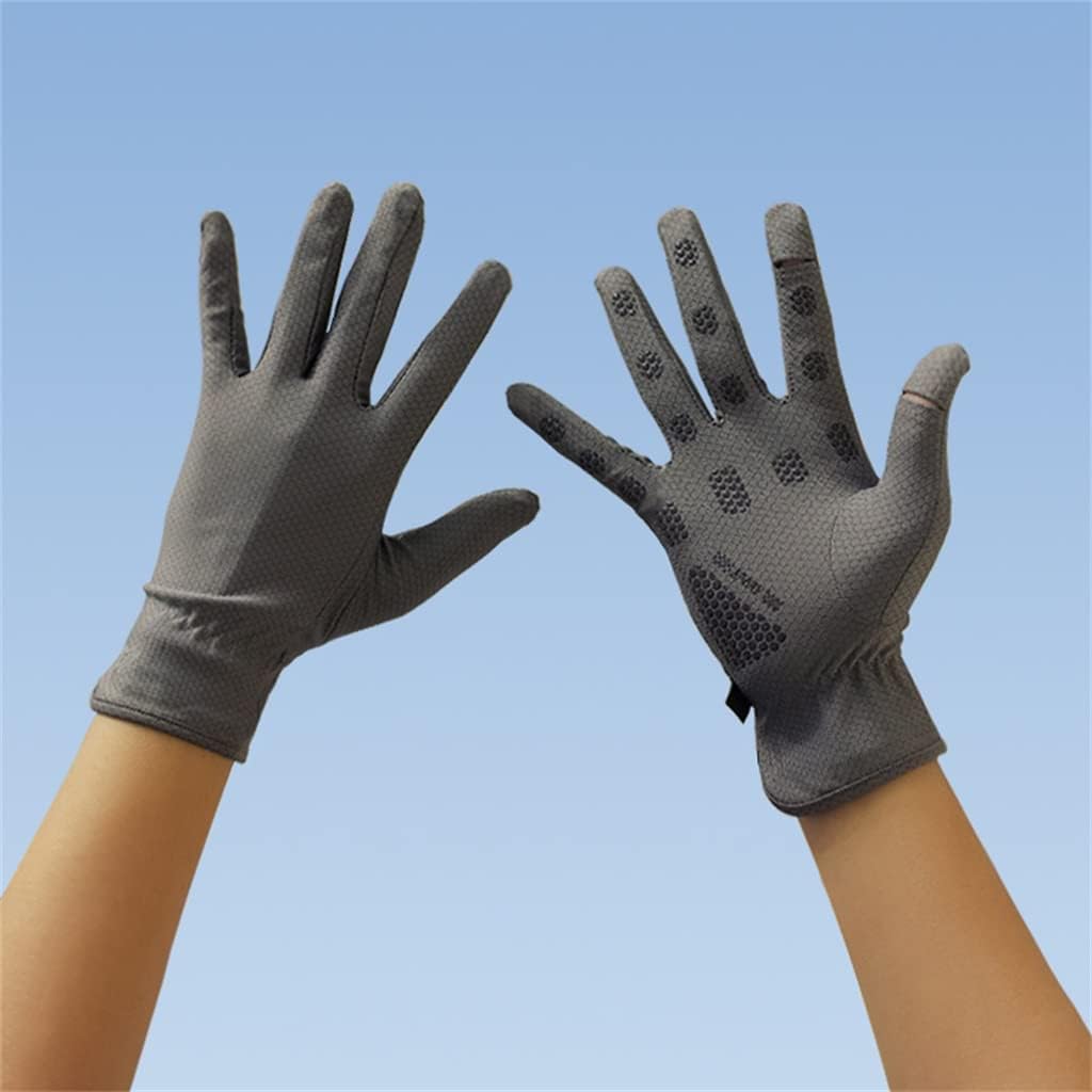 Two-Fingered Men's Driving Gloves Driver Driving Bicycle Riding Thin ice Silk Touch Screen