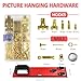 Picture Hanging Kit, Aluminum Picture Hanger Tool with Level Measuring Ruler, 280 Pieces Wall Hangers Accessories with Picture Hanging Hooks