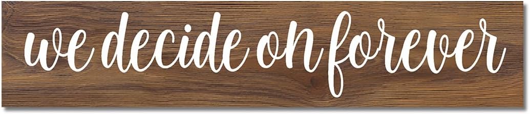 Wedding Signs Wooden Photo Booth Props for Engagement Supplies Fall Wedding Favors We Decide On Forever Decoration Sign