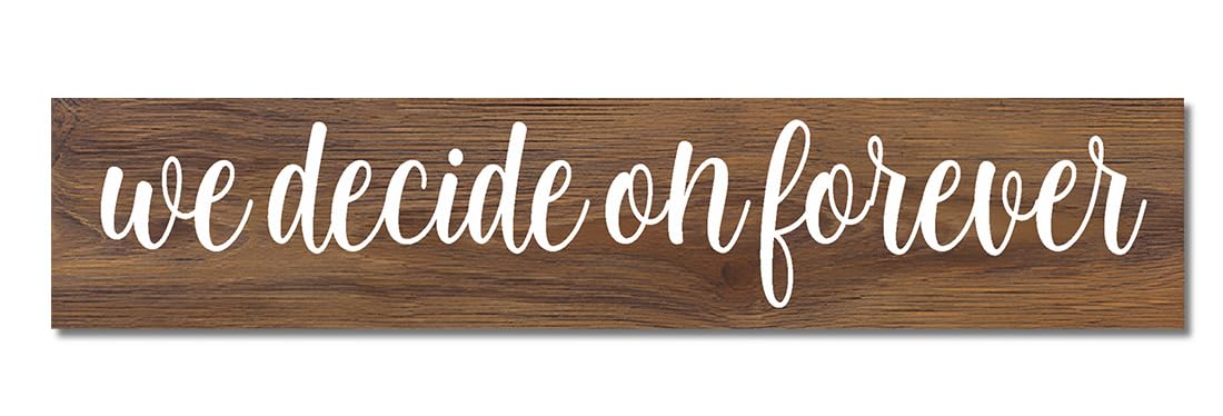 Wedding Signs Wooden Photo Booth Props for Engagement Supplies Fall Wedding Favors We Decide On Forever Decoration Sign