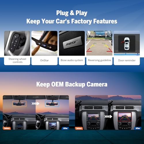Image of Eonon GMX6S2 8 inch Car Stereo for Chevy /GMC /Buick (2007-2013),Octa Core 6+64GBCar Audio, CarPlay & Android Auto,5G LTE, WiFi 6,DSP Audio, Opt & Coax Output, Bluetooth