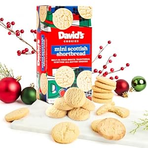 David’s Cookies Mini Shortbread Pure Butter Cookies 1 Pack – Traditional Scottish Style Butter Cookies, OU Kosher Certified, Decadent Gourmet Shortbread Cookies Snack Box for Tea, Coffee, & Gifting