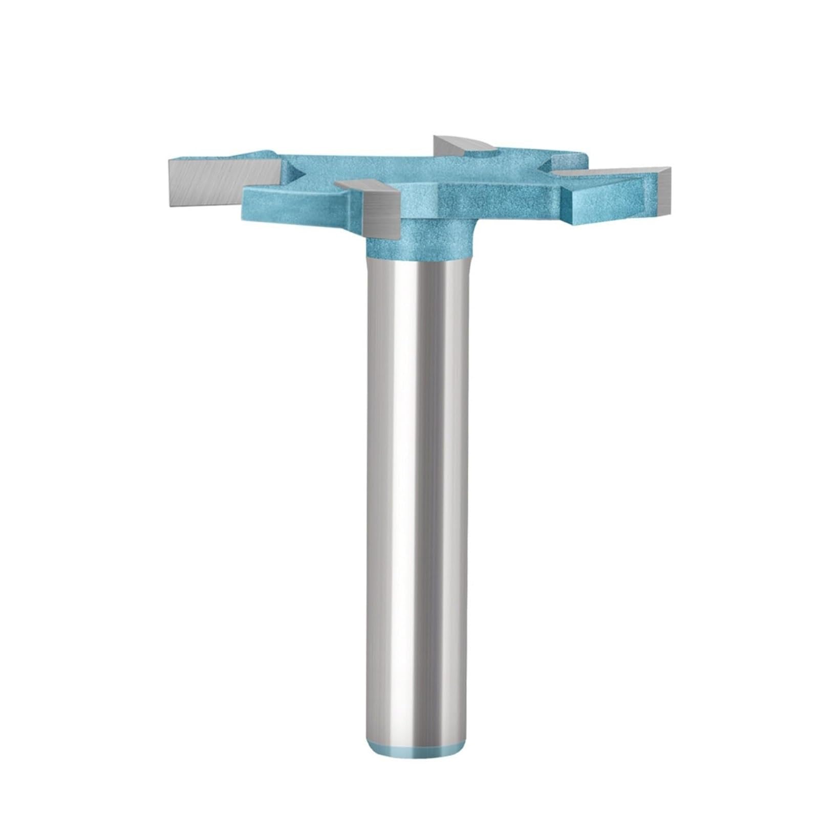 Fresa de ranura en T de 4 filos, 2,5-6 mm, vástago 6 mm o 1/4 | Fresa con punta de carburo para madera, MDF, tablero compuesto y laminado(5pcs 1/4")