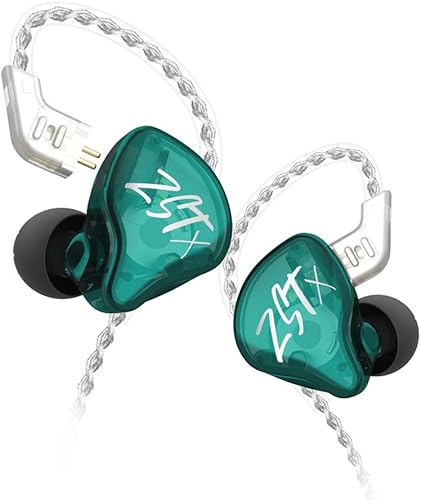 KZ ZST X - Monitores intraurales, auriculares híbridos dinámicos mejorados, auriculares ZSTX de doble controlador, auriculares estéreo de alta