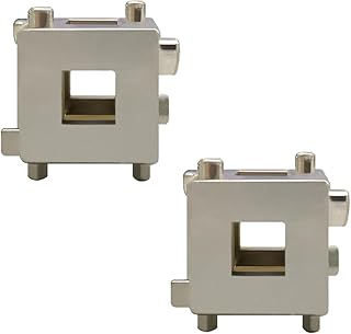 Car Cube Brake Caliper Compression Tool, Steel Rear Disc Brake Piston Tool Fits 3/8" Square Driver, Cube Calliper Adaptor Brake Piston Remover Tool, Universal Car Brake Caliper Tools (2PCS)