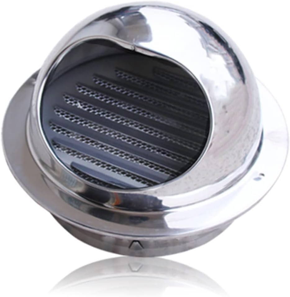 Homoyoyo Thicken Stainless Steel Ventilation Hood Cover for Outdoor Use Wall Exhaust Cap Special Filter Design for Home Ventilation Systems Silver