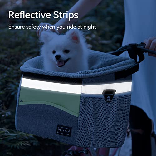 Petsfit Korb für Hunde,Fahrradkörbe für Hunde Transporttasche für Katzen, Transportrucksack, Tragetasche, Schultergurt, faltbar, für Katzen, Welpen, kleine, Kaninchen