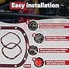 2-Pack Dana 30 Differential Cover Gasket Set - Compatible with Dana 25/27/30, Fits for Jeep Wrangler & Fits for Ford JP, Rubber Coated Steel Core, No Sealant Required #4