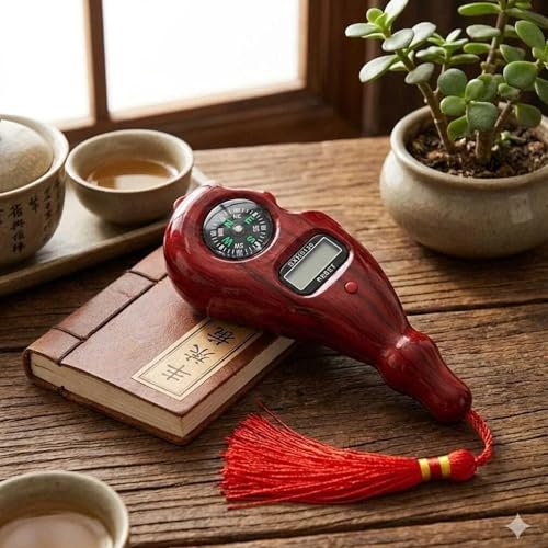Image of Digital Tally Counter with Compass naam jap Counter Finger Counter for Pooja Meditation Prayer Japa Mala (Red)