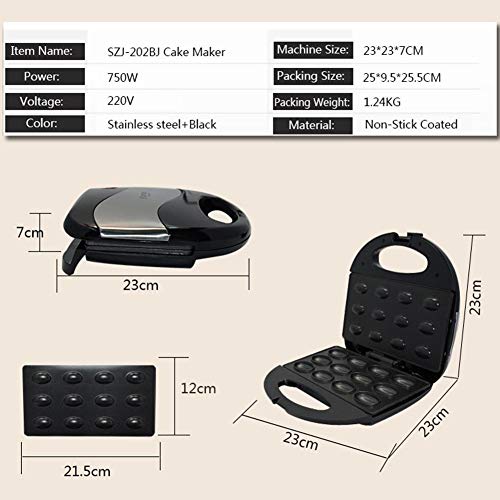 Nussbäcker Waffeleisen , Nussmacker Backautomat für 12 knusprige Teigschalen, 750W Edelstahl Bratpfanne Kühler zum… – Bild 8