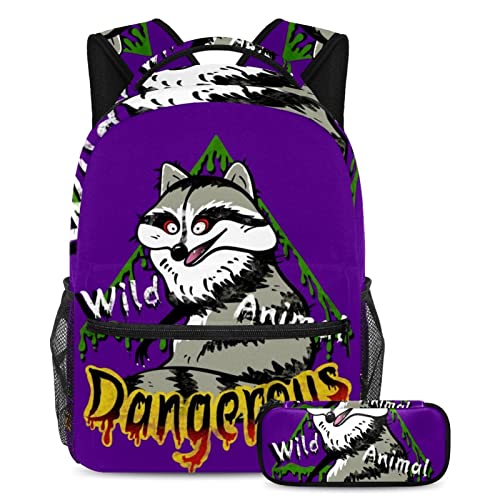 Sac à dos animaux sauvages dangereux multicolore grand format pour étudiant