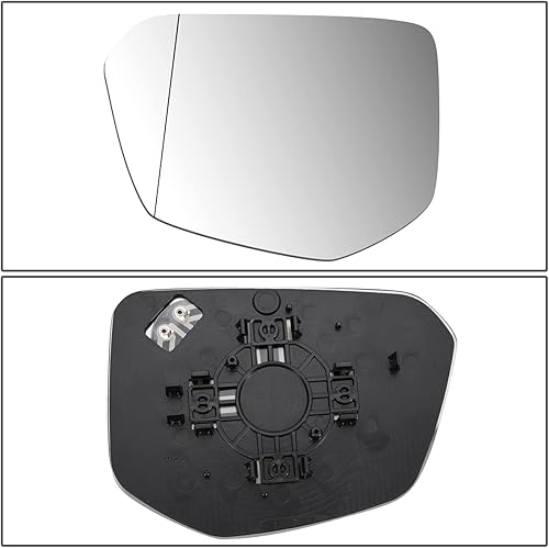 Miniatura 5 de DNA Motoring OEM-MG-0562 Vidrio de espejo calefactable del lado izquierdo del conductor con reemplazo de placa de respaldo compatible con Civic