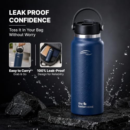 Image of The Better Home Stainless Steel Water Bottle 700ml | Vacuum Insulated, Leak Proof & Sweat Proof | Hot & Cold Water Bottle for 24 Hours | BPA Free Sports Bottle for Gym, Travel, Office, School