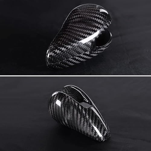 Miniatura 7 de JSWAN Cubierta de fibra de carbono para la palanca de cambios de Macan 718 911 Panamera Cayman Boxster, cubierta de la perilla de la palanca de