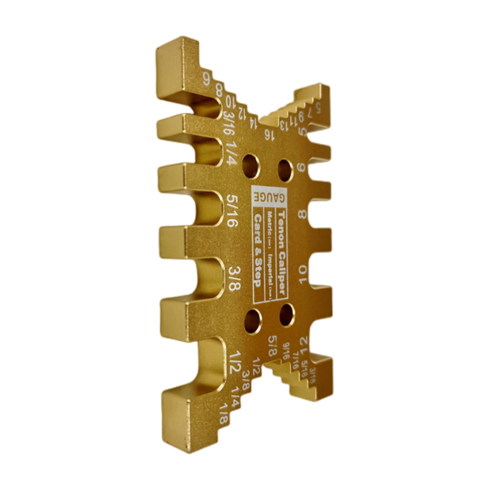 Step Depth Gauge for Router & Table High-Precision Aluminum Dovetail Jig Tenon Caliper Metric & Card Gauge Tenon Caliper