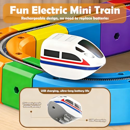 Blocs train magnétique enfant pour s'amuser en famille le week-end