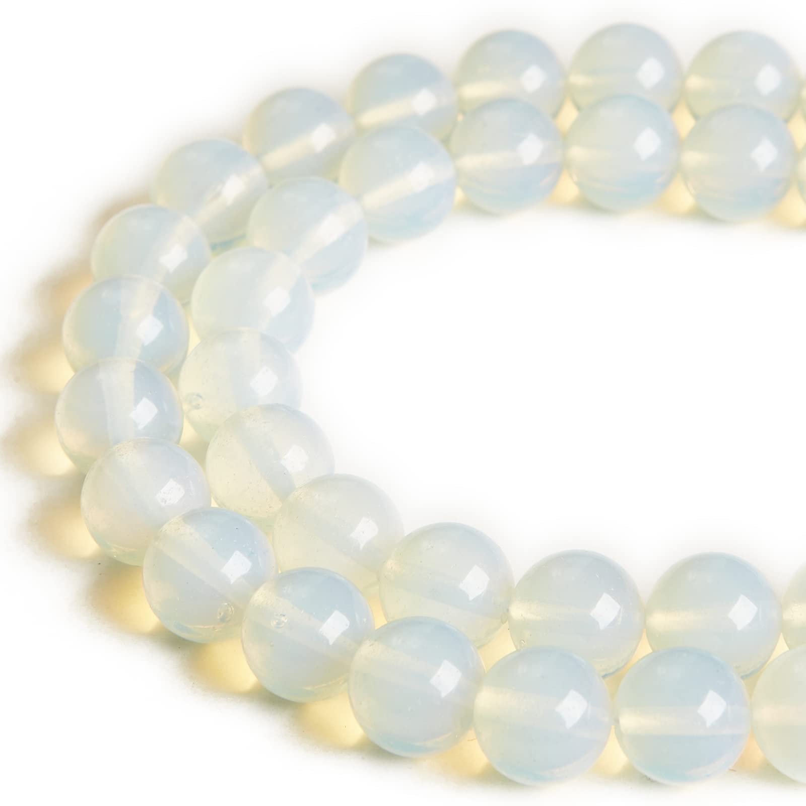 60pcs 6mm Opal Beads Natural Gemstone Beads Round Loose Beads for Jewelry Making — image 1
