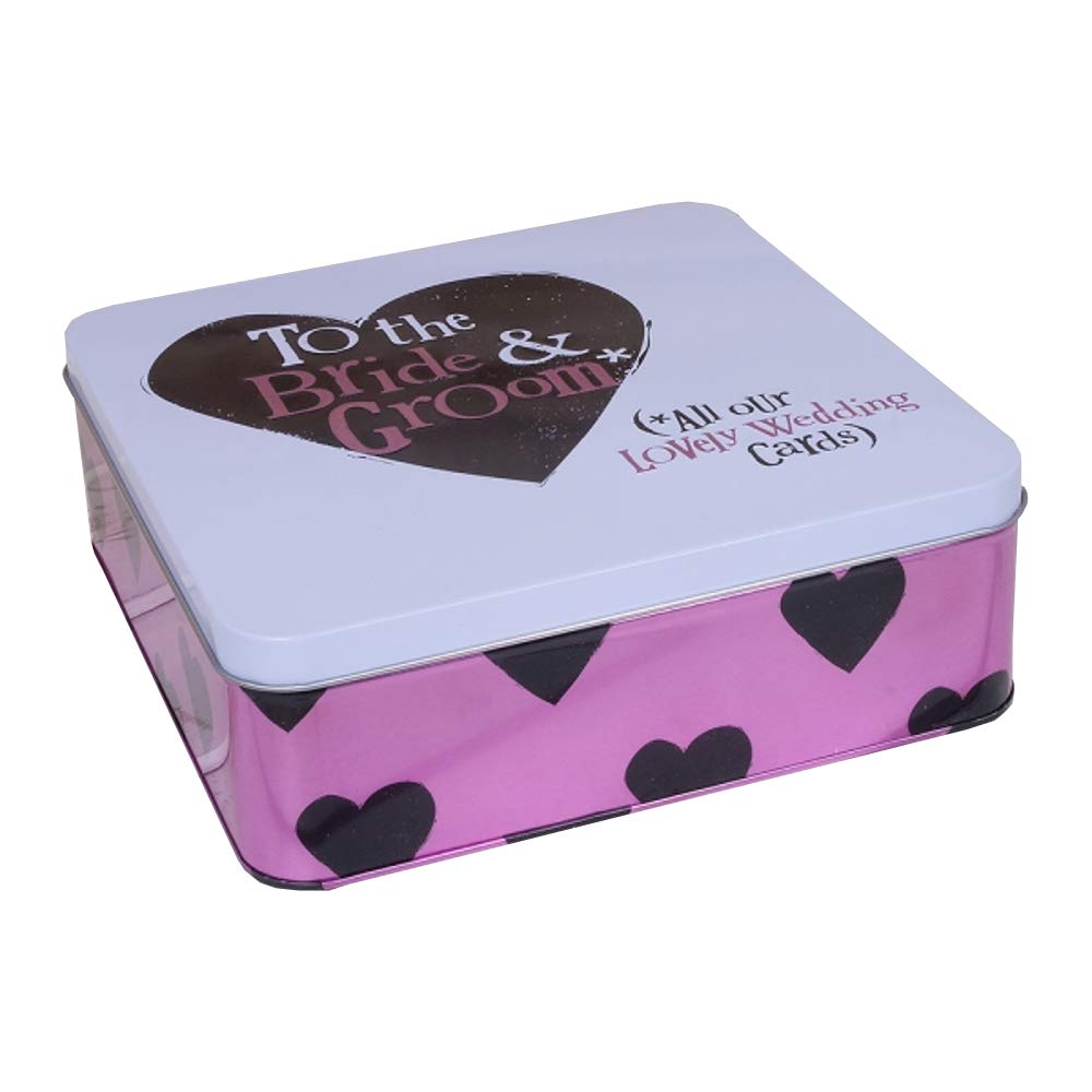 The Bright Side Pink Bride & Groom Wedding Cards Tin