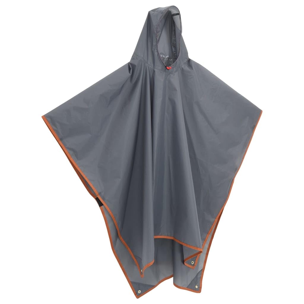 Regenponcho mit Kapuze 2-in-1 Design aus Polyester 223x, wasserdicht und faltbar, mit Klettverschlüssen als Ärmel, vielseitig als Campingplane, Picknickdecke, für Outdoor, Trekking