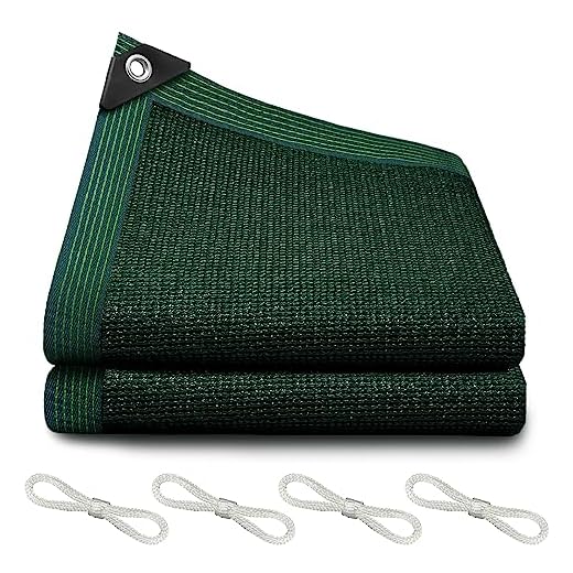 Glieskir 90% Blackish Green Shade Cloth for Garden, 6.5x10FT Resistant Garden Sun Shade Net, Durable Mesh Shade Tarp with Reinforced Grommets for Greenhouse, Plant, Chicken Coop, Pergola, Canopy